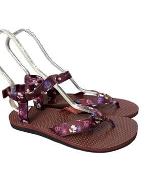 Teva Original Floral Satin Sandal Women size 11